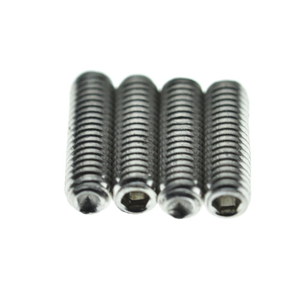KAISH 50 tornillos de ajuste de altura para puente de guitarra M3 x 10 de acero inoxidable para Fender Strat/Tele