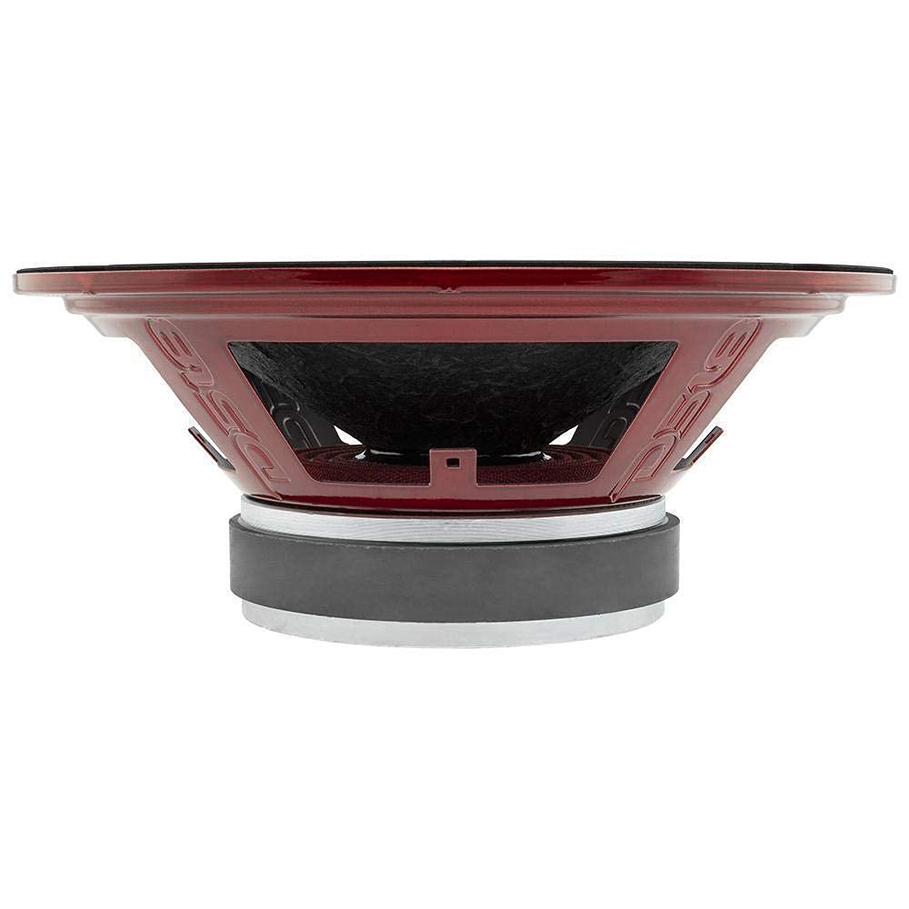 DS18 PRO-X10.4M - Altavoces de Puerta de Audio de Alta Calidad para Coche o camión (10 Pulgadas, Rango Medio, Cesta de Acero Rojo, 600 W máximo, 300 W RMS, 4 Ohmios)