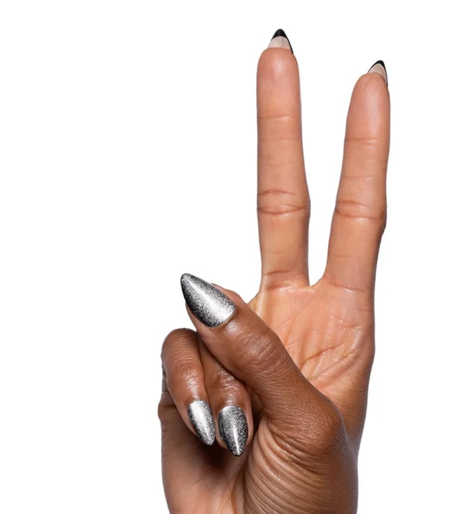 Olive & June Uñas Postizas Instant Mani Medium Stiletto, Tinta Aterciopelada, 42 Piezas