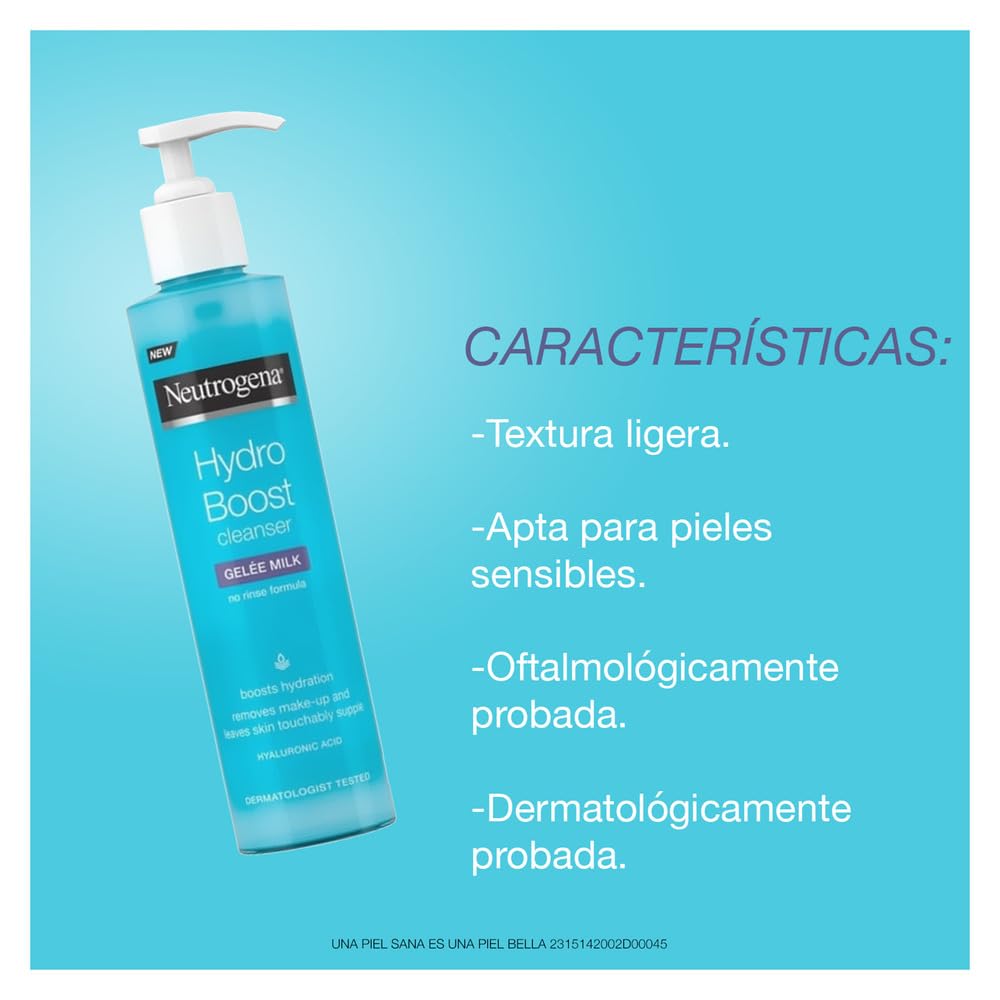 Leche Desmaquillante Neutrogena Hydro Boost Ácido Hialurónico 200 ml