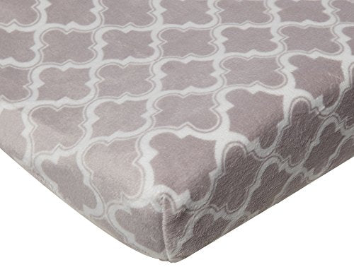 Cubre Cambiador Minky My Blankee Silver con Diseño Mini Tile Moroccan