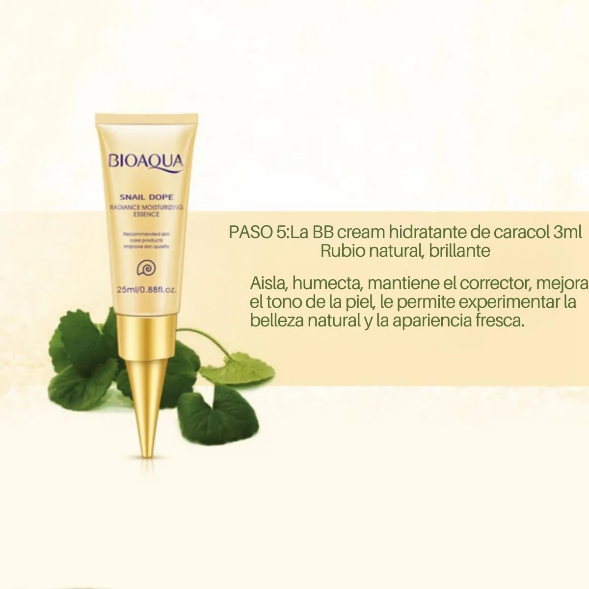 Kit Aclarante y Humectante Cuidado Facial Rutina Completa Baba de Caracol y Colageno Alta Concentración, Rejuvenecedor Loción de Día, Ácido Líquido, Esencia Facial, Crema Antiarrugas para Ojos Paquete 5 Piezas