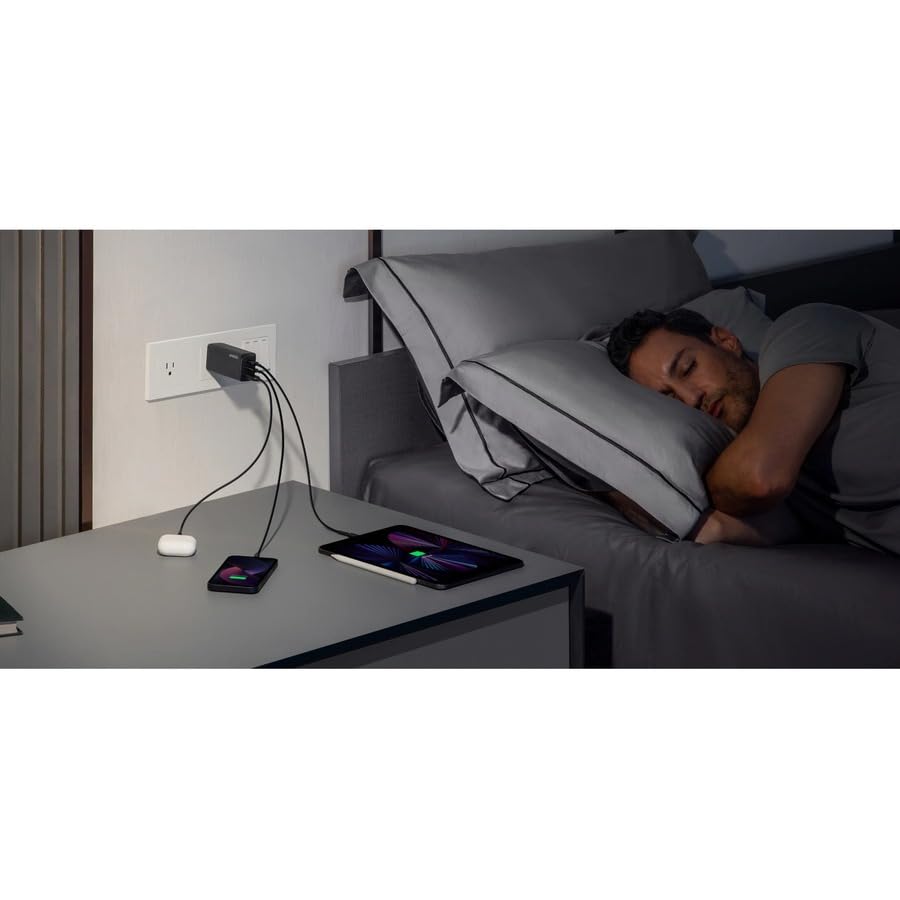 Anker Cargador USB C, 737 GaNPrime 120W, PPS 3 Puertos rápido Compacto Cargador de Pared Plegable para MacBook Pro/Air, iPad Pro, Galaxy S22/S21, DELL XPS 13, Note 20/10+, iPhone 13/Pro y más
