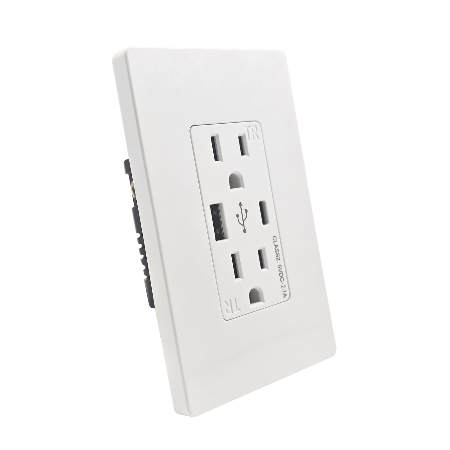 KELEK Contacto Duplex con Salida USB-A y USB-C (Blanco)