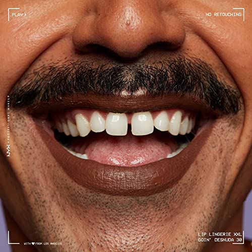 NYX Professional Makeup, Lip Lingerie XXL, Labial Liquido Mate, Tono Goin Desnuda