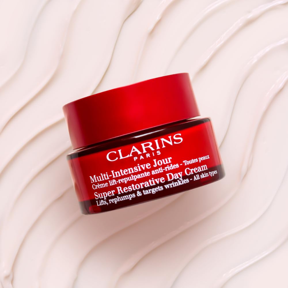 Clarins Super Restorative Day Cream | Anti-Aging Moisturizer for Mature Skin | Replenishes & Illuminates | 1.7 oz
