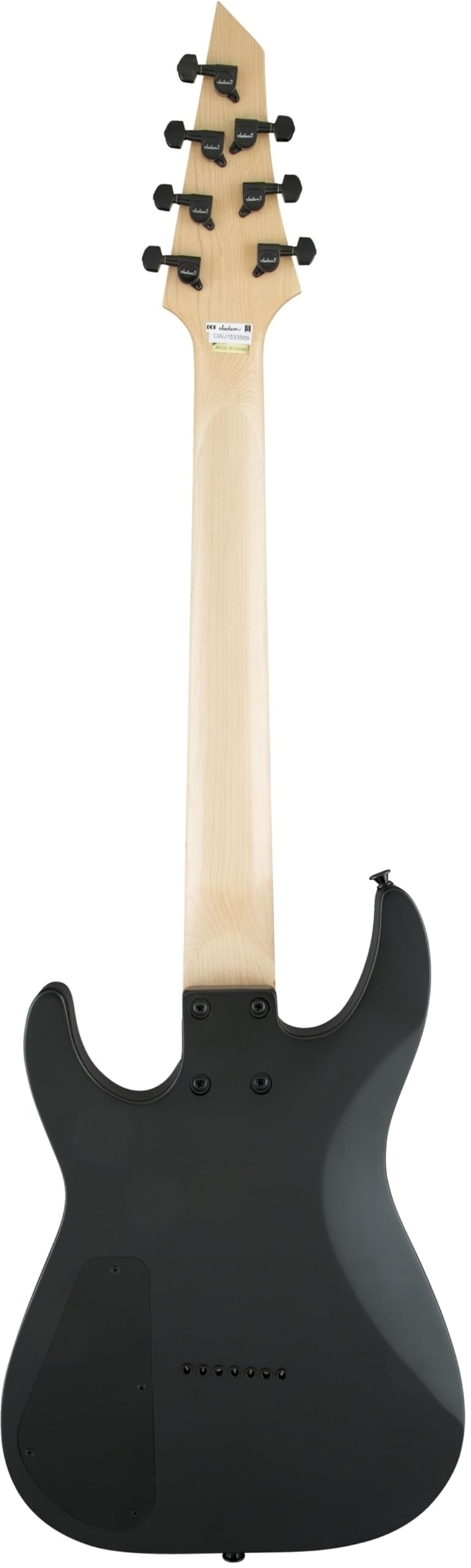 Jackson - JS Series Dinky Arch parte superior JS22-7 DKA HT 7 cuerdas guitarra eléctrica para diestros con diapasón de amaranto (negro)