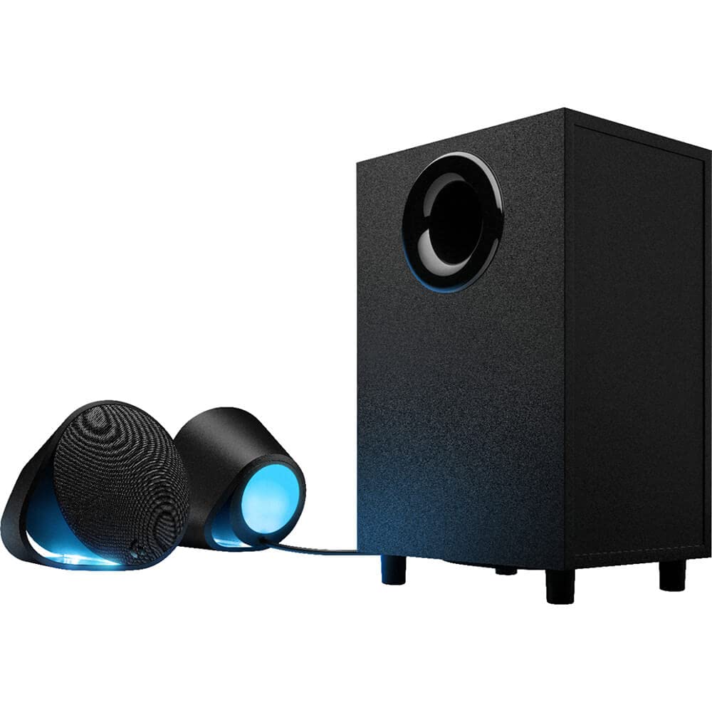 Logitech G560 LIGHTSYNC bocinas para Gaming con iluminación RGB determinada por el juego, audio posicional DTS:X Ultra y potencia 120 W RMS, compatibles con conexiones USB, Bluetooth y de toma de 3,5 mm - Negro