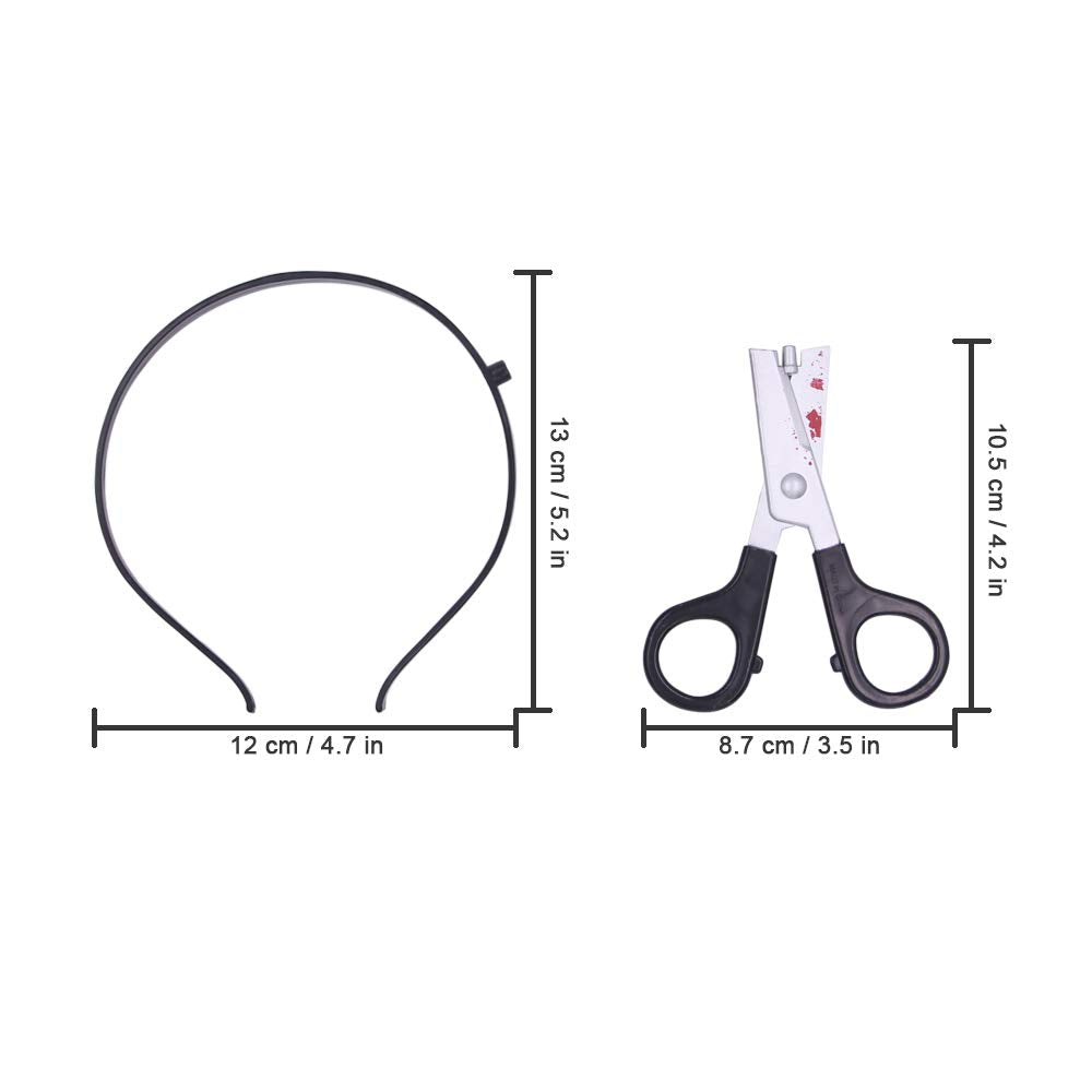 Accesorios de Disfraz Rotumaty Negro Rojo Aterrador para Halloween