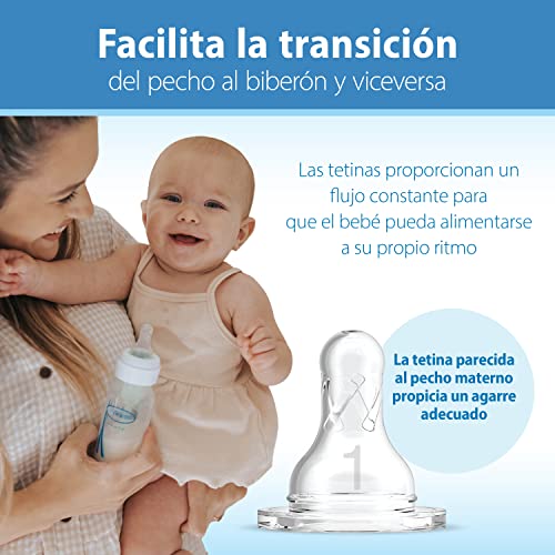 Dr. Brown's Natural Flow Options+ biberón de vidrio estrecho, 8 onzas/250 ml, con funda de botella de silicona, paquete de 3, brillante/rosa/menta