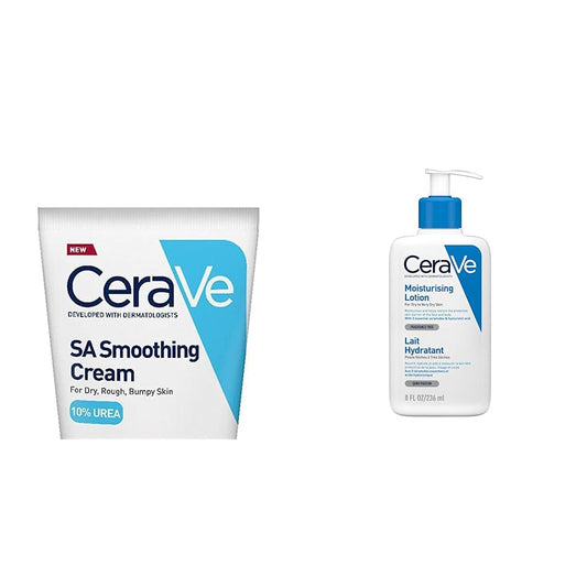 Cerave Cerave Sa Crema Alisadora AntiRugosidades |170Gr| Crema Exfoliante De Uso Corporal Para Piel Aspera Y Rugosa + Loción Hidratante |237ml| Loción hidratante para rostro y cuerpo