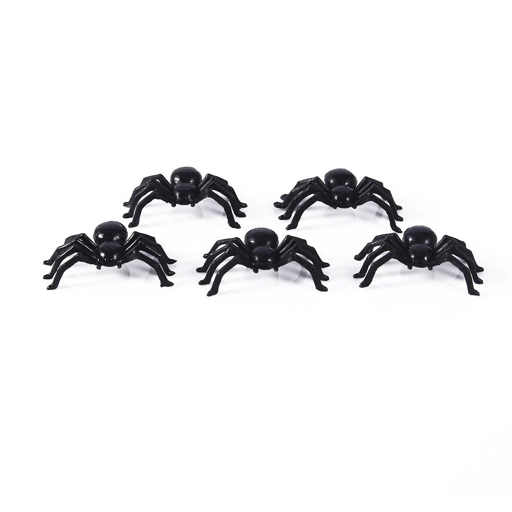 Insectos de Juguete Araña Gigante Halloween 50pcs 2cm para Fiestas Decorativas