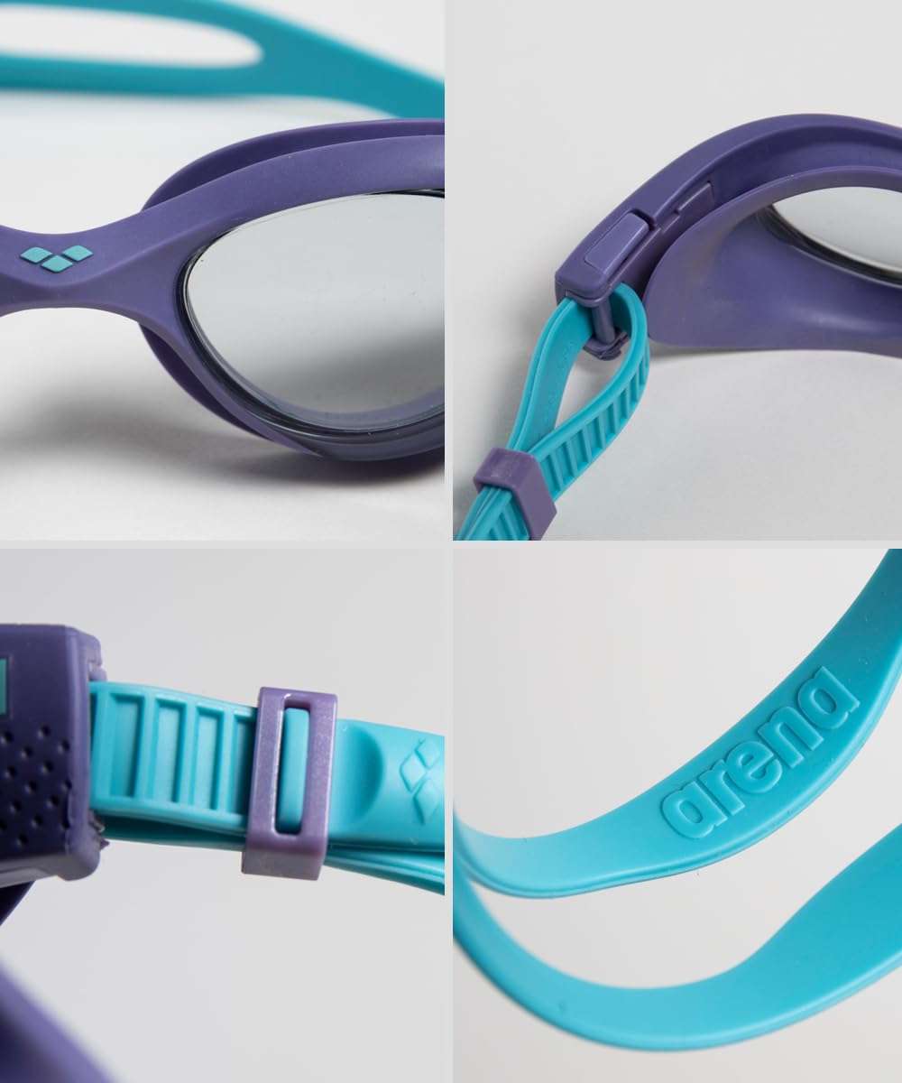 ARENA The One - anteojos de natación para Mujer con Ajuste hermético a Prueba de órbitas, Lentes antivaho de policarbonato no Espejo, Humo/Violeta/Turquesa