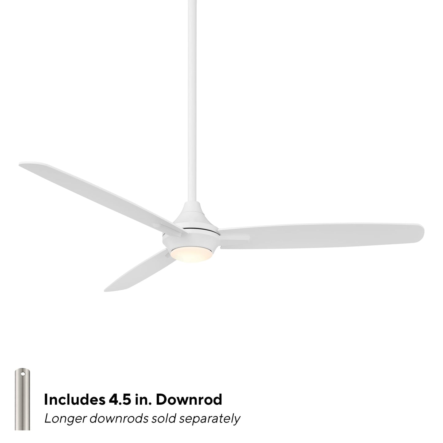 Ventilador de Techo Inteligente WAC Smart Fans Blanco Mate con Kit de Luz LED 3000 K y Control Remoto para Interiores y Exteriores