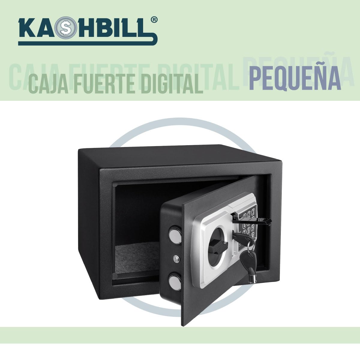 Caja Fuerte Digital Pequeña 20x31x20 cm modelo CF01 con Cierre Electrónico, Ideal para Hogar u Oficina caja pequeña