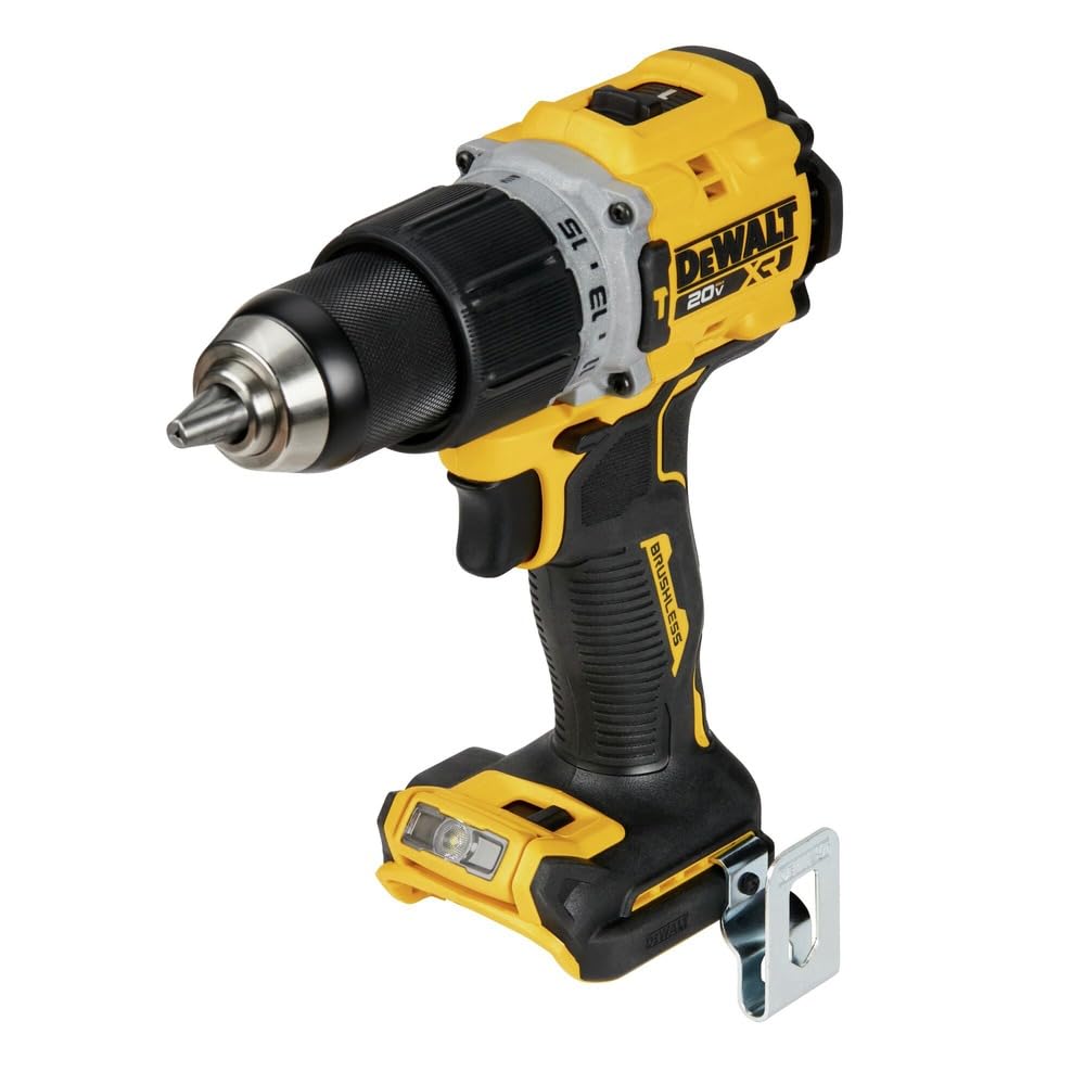 DEWALT - Taladro de martillo máximo de 20 V, 1/2 pulgadas, inalámbrico y sin escobillas, compacto con ajuste de 2 velocidades, solo herramienta desnuda (DCD805B)