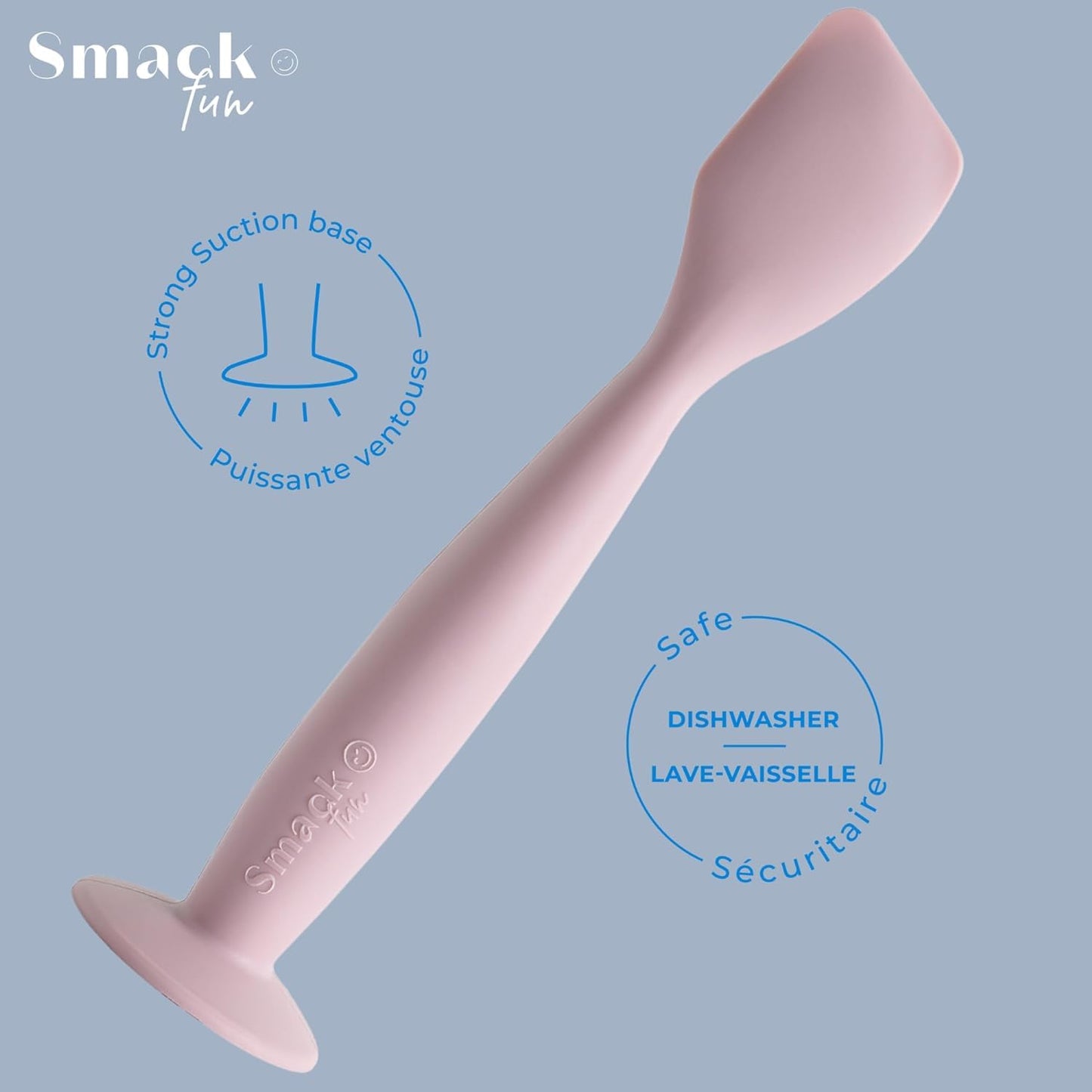 Smack Fun Aplicador de crema para pañal de silicona suave con base de succión | Espátula para crema para la dermatitis del pañal | Elementos esenciales para la bolsa de pañales (Tradewinds)