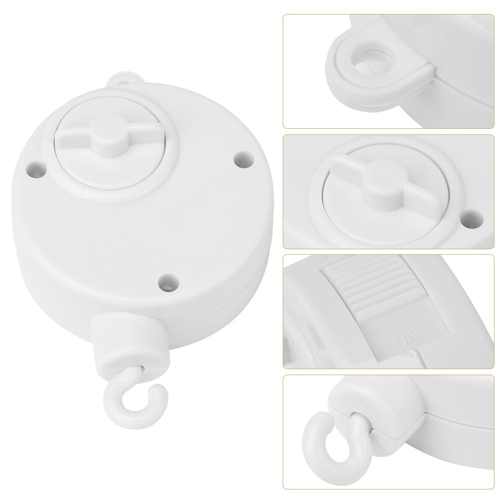 Móvil Musical Mecánico para Cuna de Bebé con Melodías Relajantes Blanco