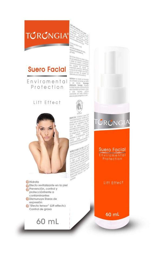 Torongia Suero Facial Reafirmante, Tecnología Antipolución, Lift Effect, 60 ml (Presentación puede variar)