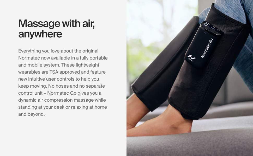 Hyperice Normatec Go Calf - Sistema de recuperación con tecnología patentada de masaje de compresión dinámica