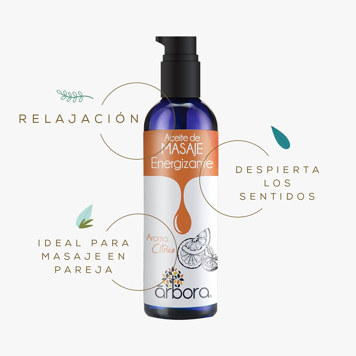 Aceites de Masaje Árbora Cítrico y Vainilla Sándalo e Ylang Ylang 90 ml