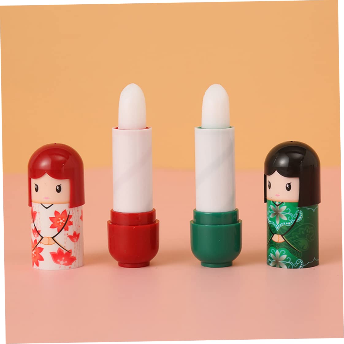 Bálsanos de labios, bálsamo labial con forma de muñeca 24 labios humectante de reparación de labios para eliminar la nutrición de la piel muerta (1 caja)
