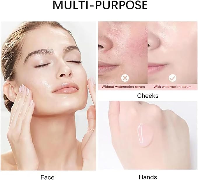 Serum Facial Hidratante e Iluminador con Niacinamida y Sandía, Ácido Hialurónico y Vitamina E, 60ml, Primer para Maquillaje, Paquete de 2