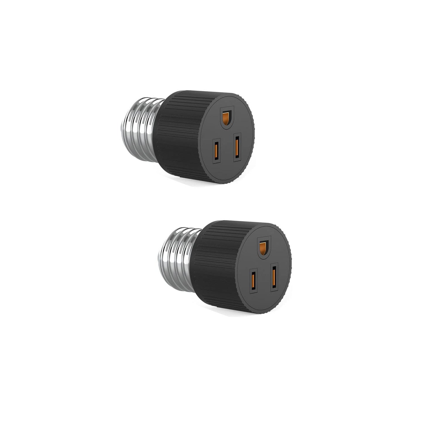 Adaptador de Enchufe de Foco YCSSSD Negro Convertidor de 3 Puntas para Porche y Patio