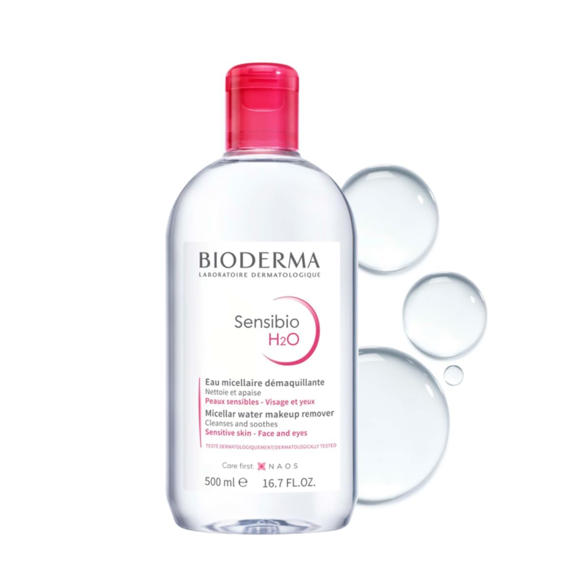 Bioderma Crealine H2O Solution Makeup Remover Micellaire Demaquillante, 16.9 Oz