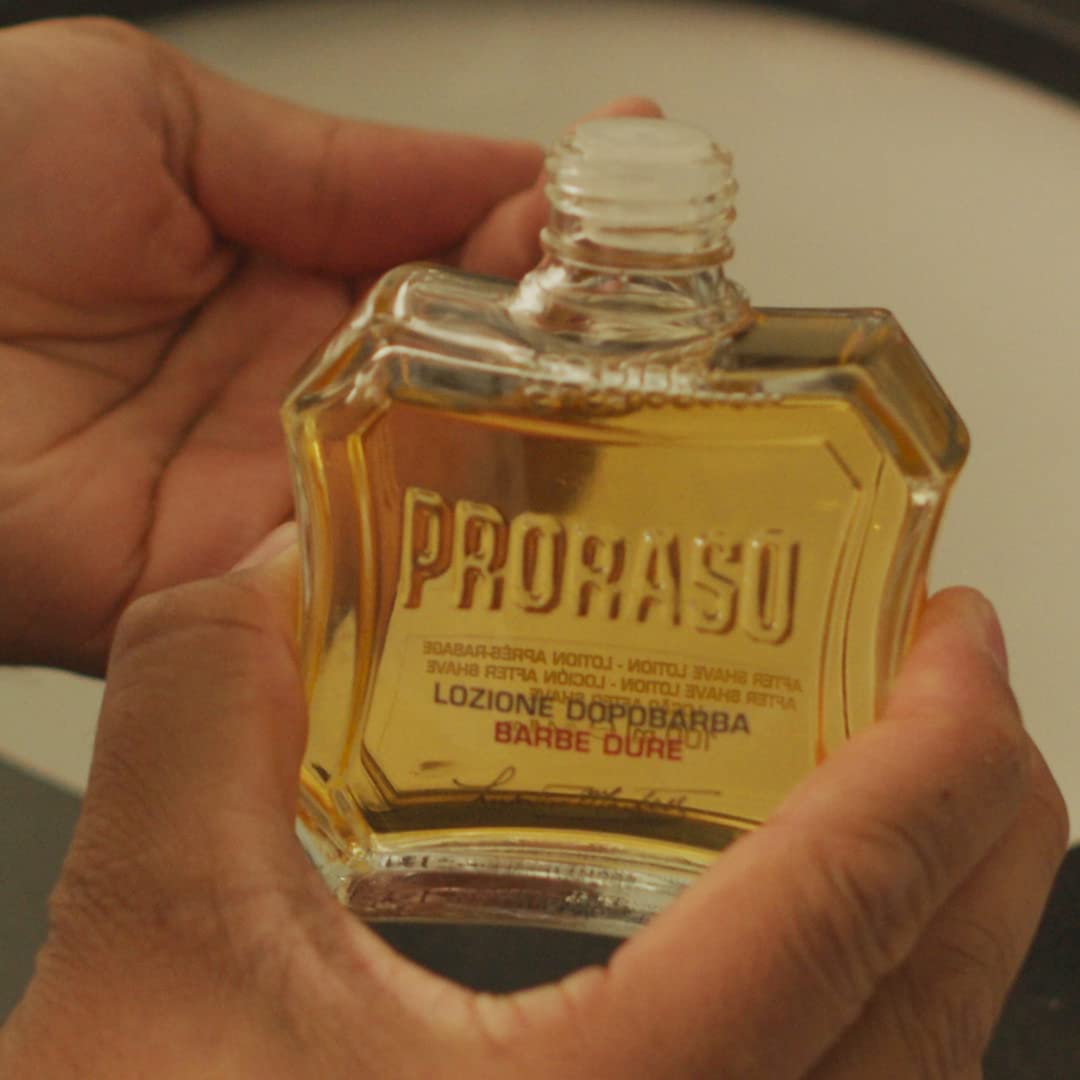 Proraso Loción After Shave Sándalo y Manteca de Karité Hidratante para Barba Dura, 100 ml