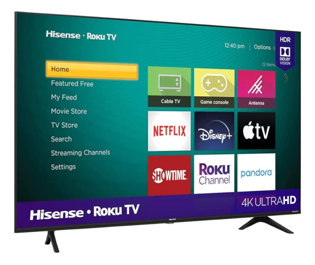 Hisense Televisión de 55" Class 4K UHD Smart TV with HDR Compatible con Netflix, Prime Video, Apple TV, Spotify - 55R6090G5 (Reacondicionado)