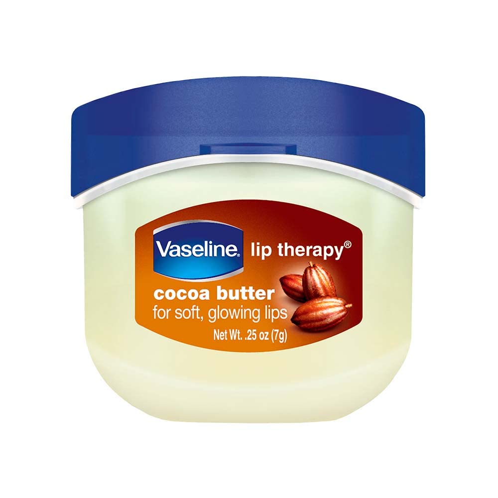 Vaseline - Bálsamo labial hidratante y protector con manteca de cacao, 7 g + Bálsamo labial Vaseline Rosy Mini Tarro 7g, Rosa