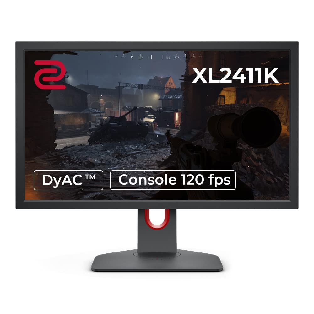 BenQ Zowie XL2411K - Monitor para Juegos (24 Pulgadas, 144 Hz, 1080 p, Base más pequeña, Soporte ergonómico, Ajuste XL para Compartir)