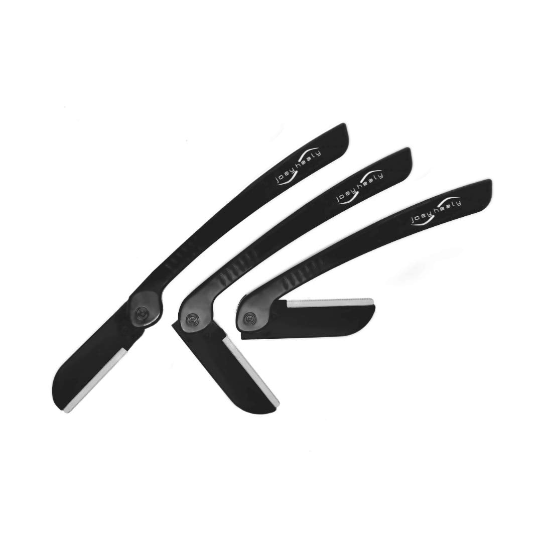 Joey Healy Grooming Dermablade Trio, moldeador de cejas de precisión, maquinillas de afeitar con cierre de seguridad