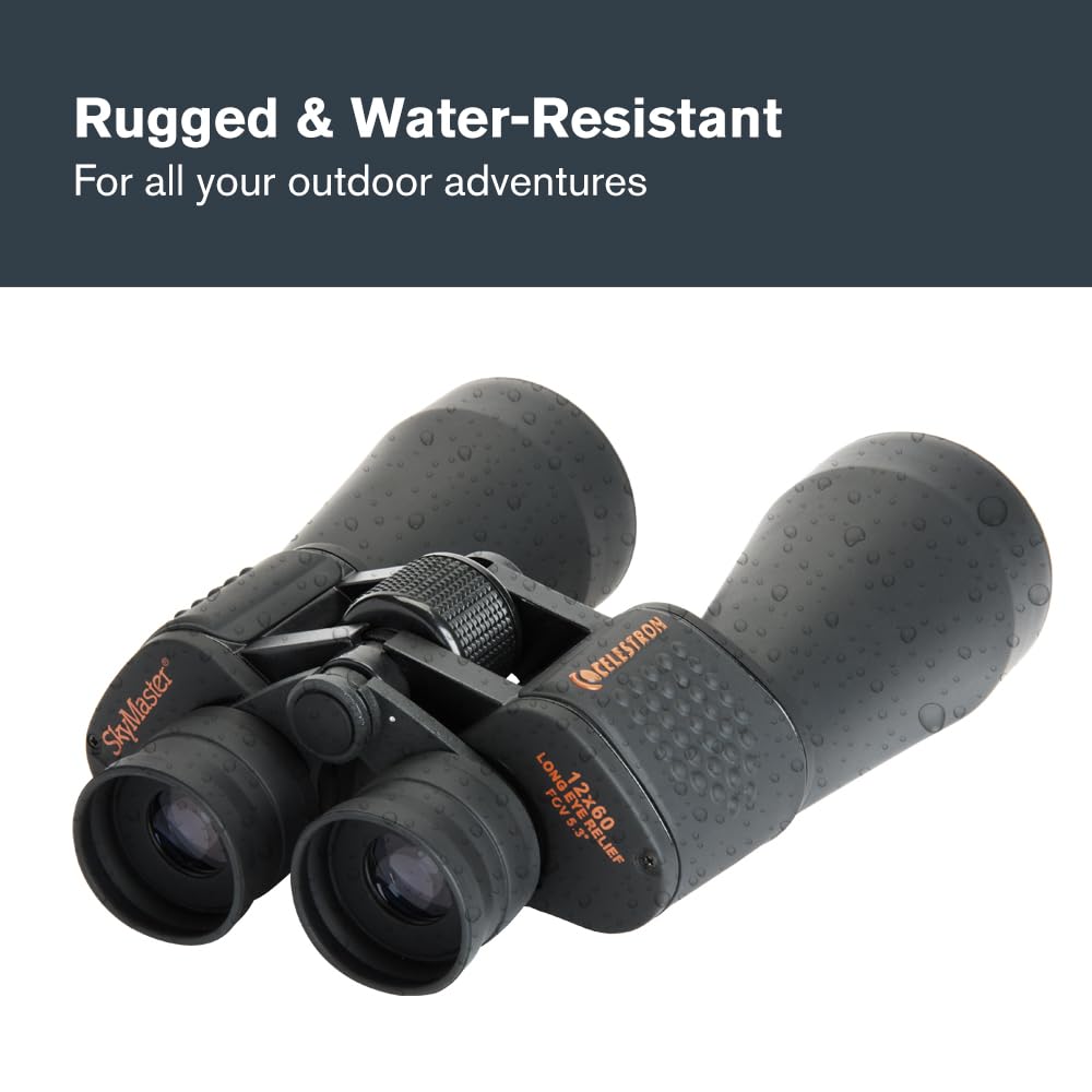 Celestron SkyMaster 12x60 Binoculars – Wide-Field Long-Range and Astronomy Binoculars – Includes Carrying Case – Multi-Coated Optics