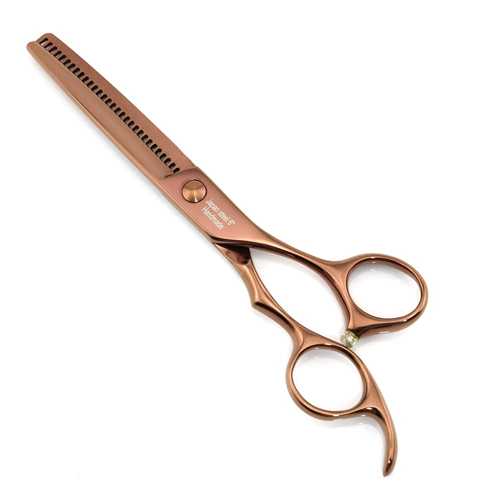 Tijeras de adelgazamiento de aproximadamente 15 cm de largo, tijeras profesionales de peluquería de 440 C con hoja convexa, Kinsaro para peluquería, peluquería o uso doméstico