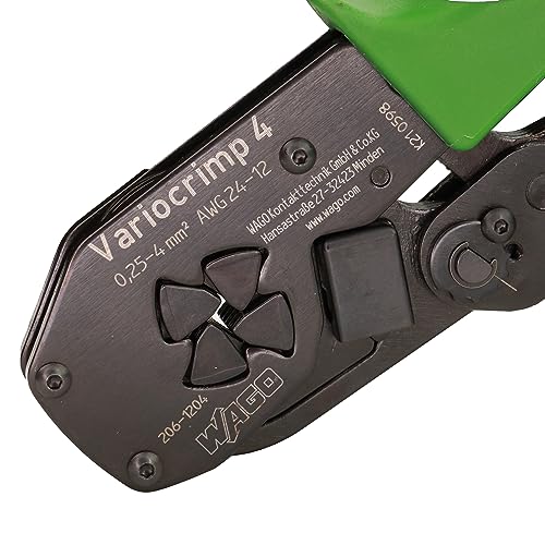 Herramienta de Crimpado WAGO Variocrimp 4 para Virolas Aisladas y sin Aislar 24-12 AWG