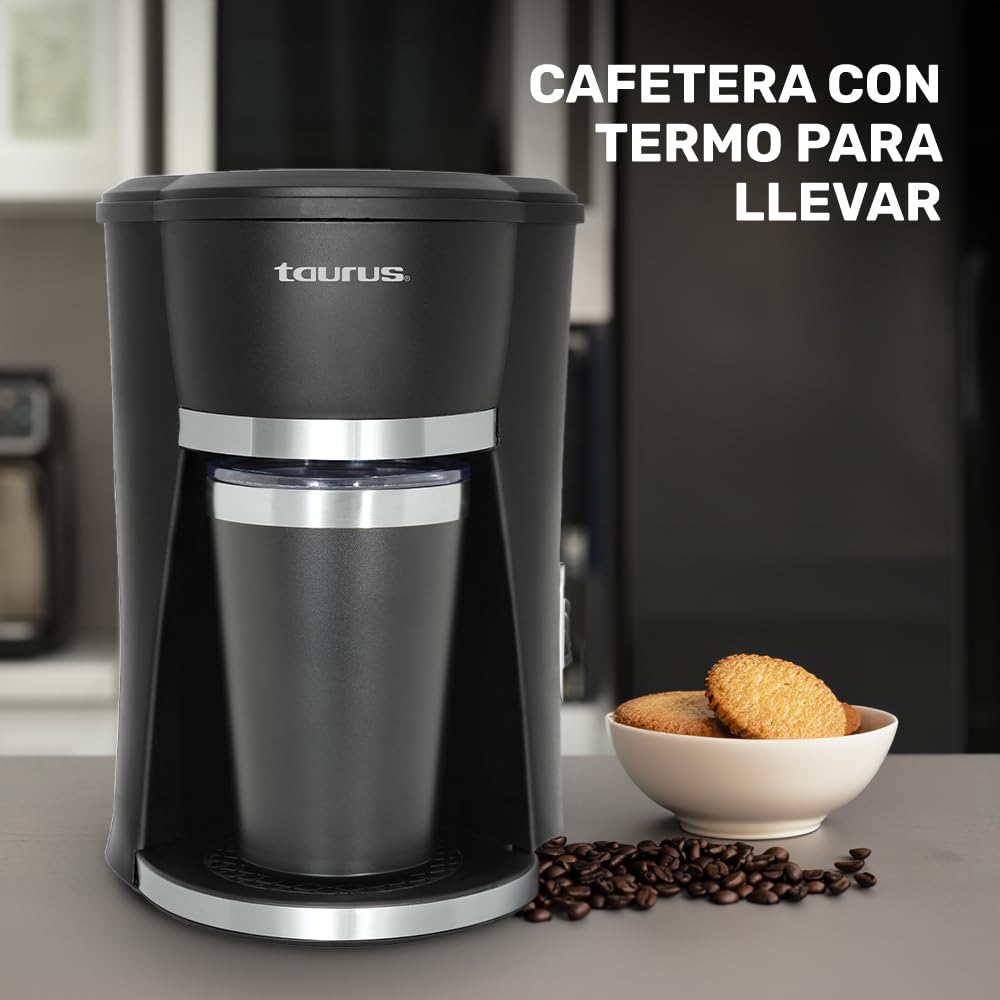 Cafetera Taurus Sedna 2000 Negro con Termo Ecológica y Versátil