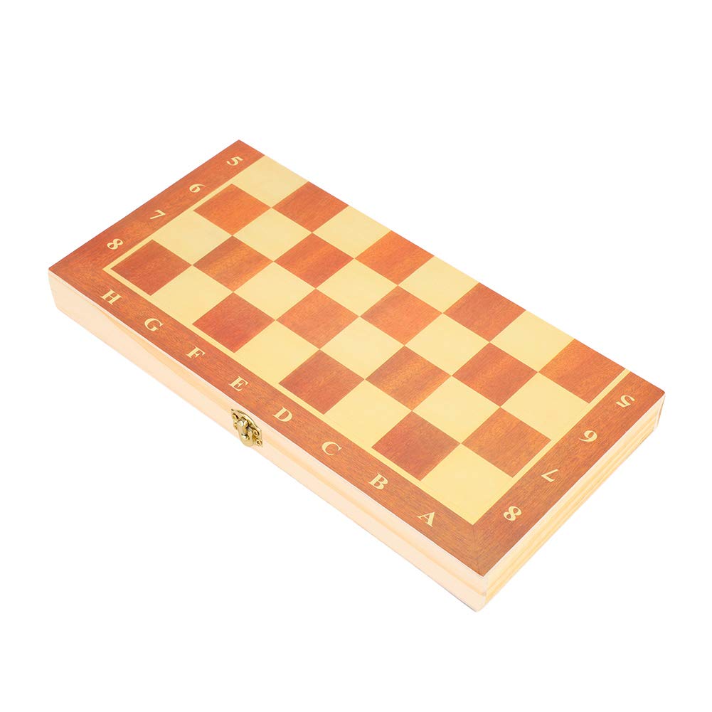 Keenso Juego de ajedrez de, Tablero de ajedrez de portátil Tablero Plegable Juego de ajedrez para Fiestas Actividades Familiares Niños y Adultos