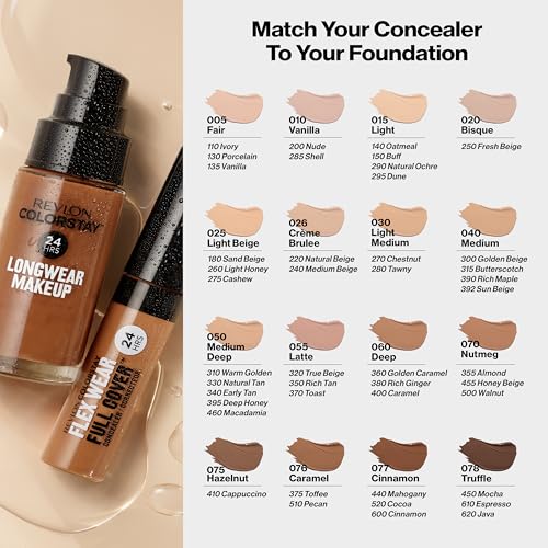 Revlon ColorStay - Base líquida para piel mixta y grasa, maquillaje Colorstay para piel grasa/combinación, Rich Tan