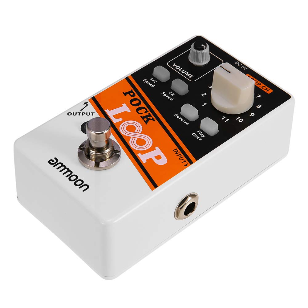 Chooyo Pock Loop Looper Pedal de Efectos de Guitarra 11 loopers Máximo de 330 mios de Tiempo de grabación Admite reproducción de Velocidad 1/2 y 2X Funciones inversas True Bypass