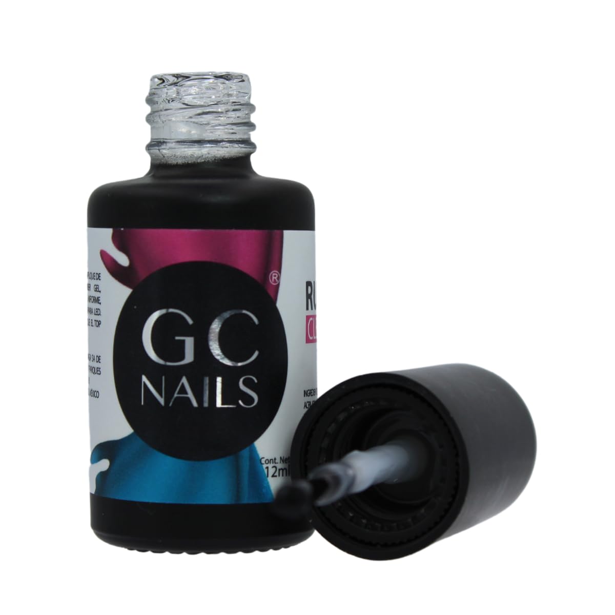 Gc Nails Gel Nails Set de Esmaltes para Aplicación Completa Base Top Gel Bond 1 Deshidratador Bond 2 Adherente y 3 Rubbers Transparente Rosa y Rojo para Uñas Acrílicas o Gelish
