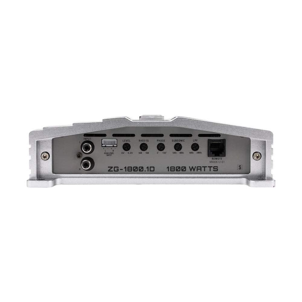 Hifonics ZG-1800.1D Zeus Gamma ZG Series Amp (monobloque, 1.800 vatios máximo, Clase D)