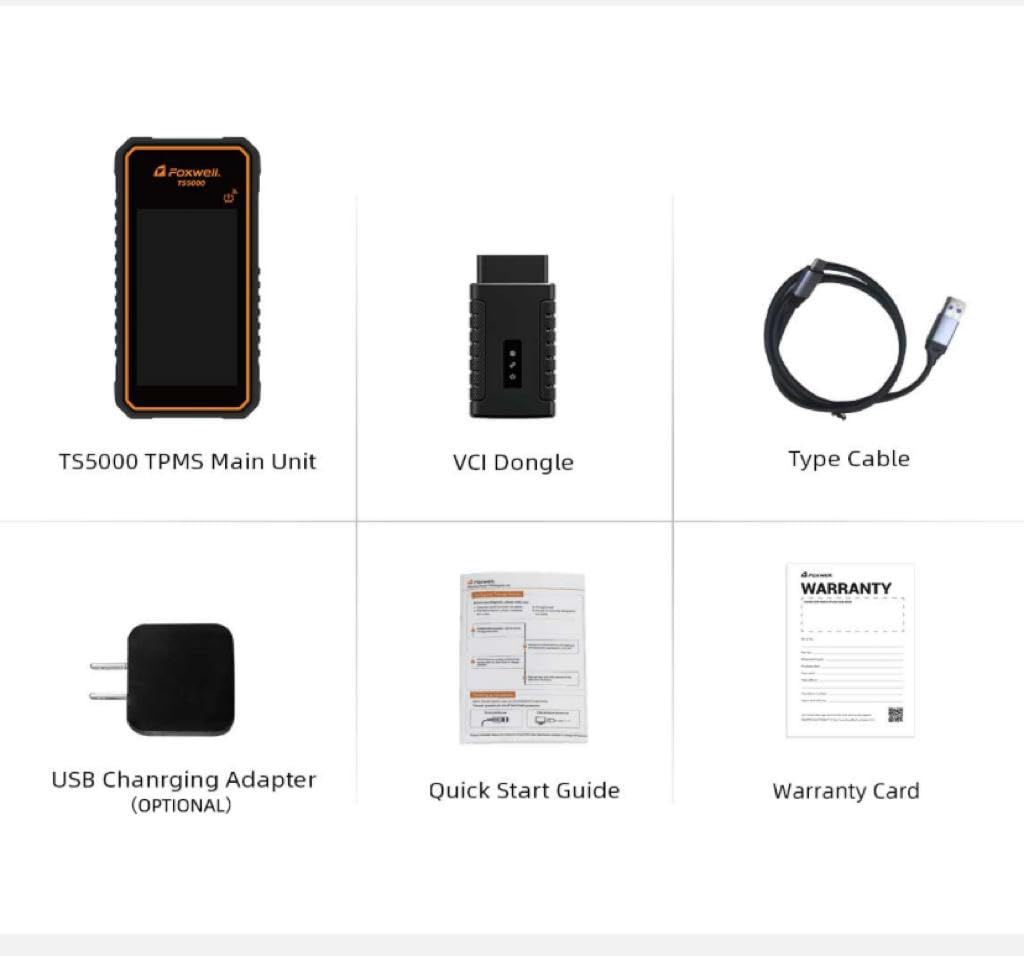 FOXWELL Herramienta Profesional de Escaneo y Diagnostico de Servicio TPMS, Analisis, configuracion, Aprendizaje y programacion del Sistema TPMS, TS5000
