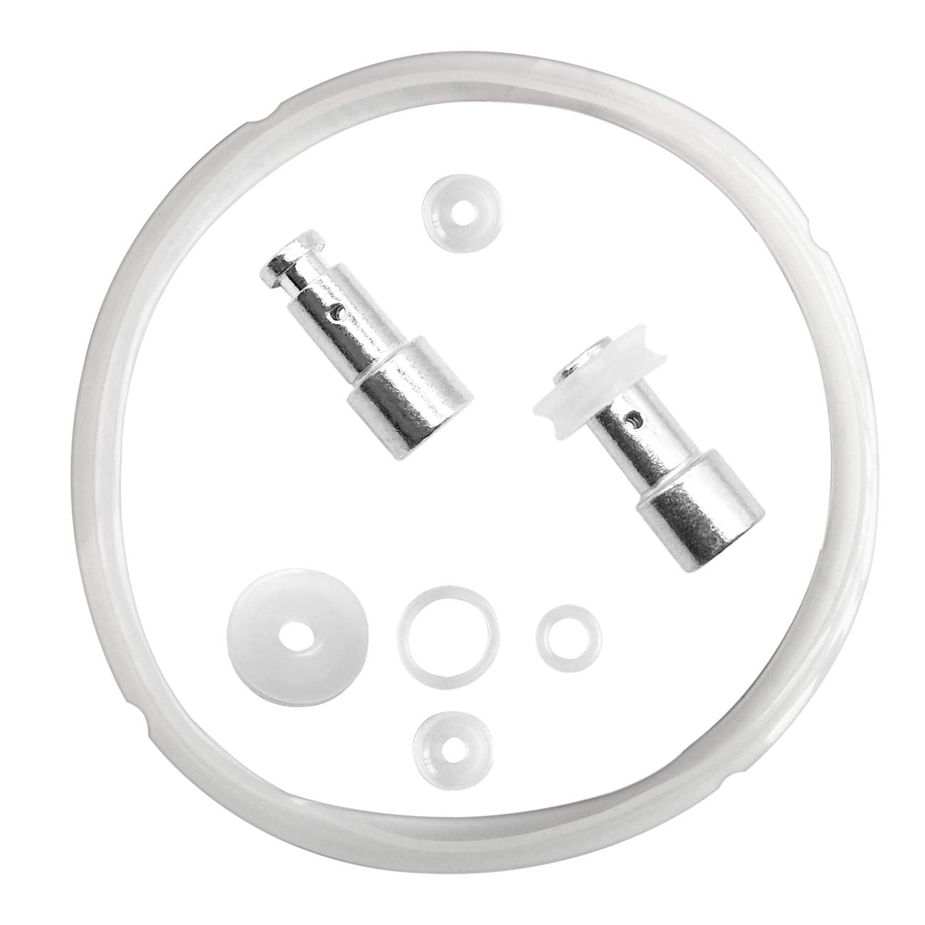 Anillo de sellado de silicona transparente + junta de olla de presión + flotador y sellador de repuesto universal para modelos de 5/6 cuartos de galón