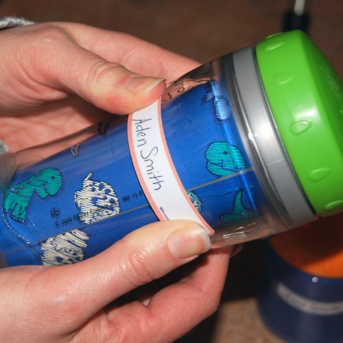 Etiquetas impermeables para biberones, ideales para guardería