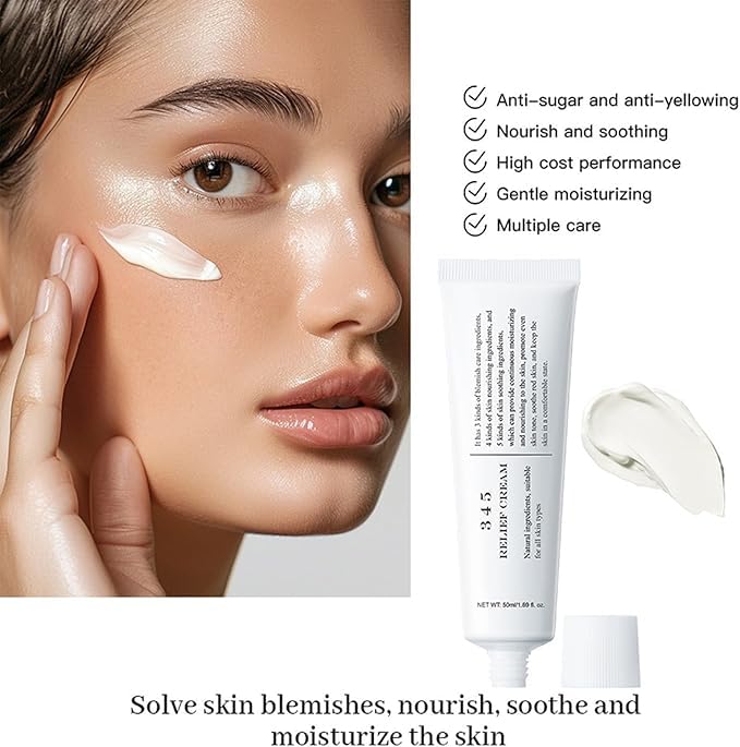 Zyjaocve 345 Korean Soothing Face Cream Set for Intensive Repair and Relief - 100% Effective Barrier Repair Moisturizer - 50ml (3PC)