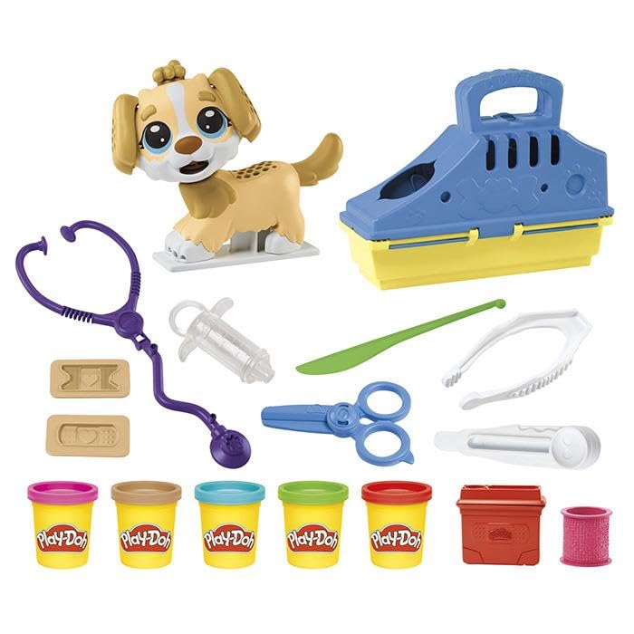 Hasbro Play-Doh Kit Veterinario Kit de Manualidades con Cachorro de Juguete, 10 Herramientas y 5 Colores para niños y niñas a Partir de los 3 años