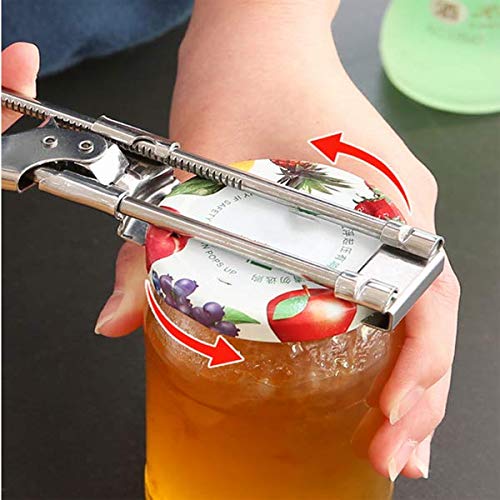 Abrelatas de Acero Inoxidable Ajustable con Tapa Manual que se Abre Fácilmente