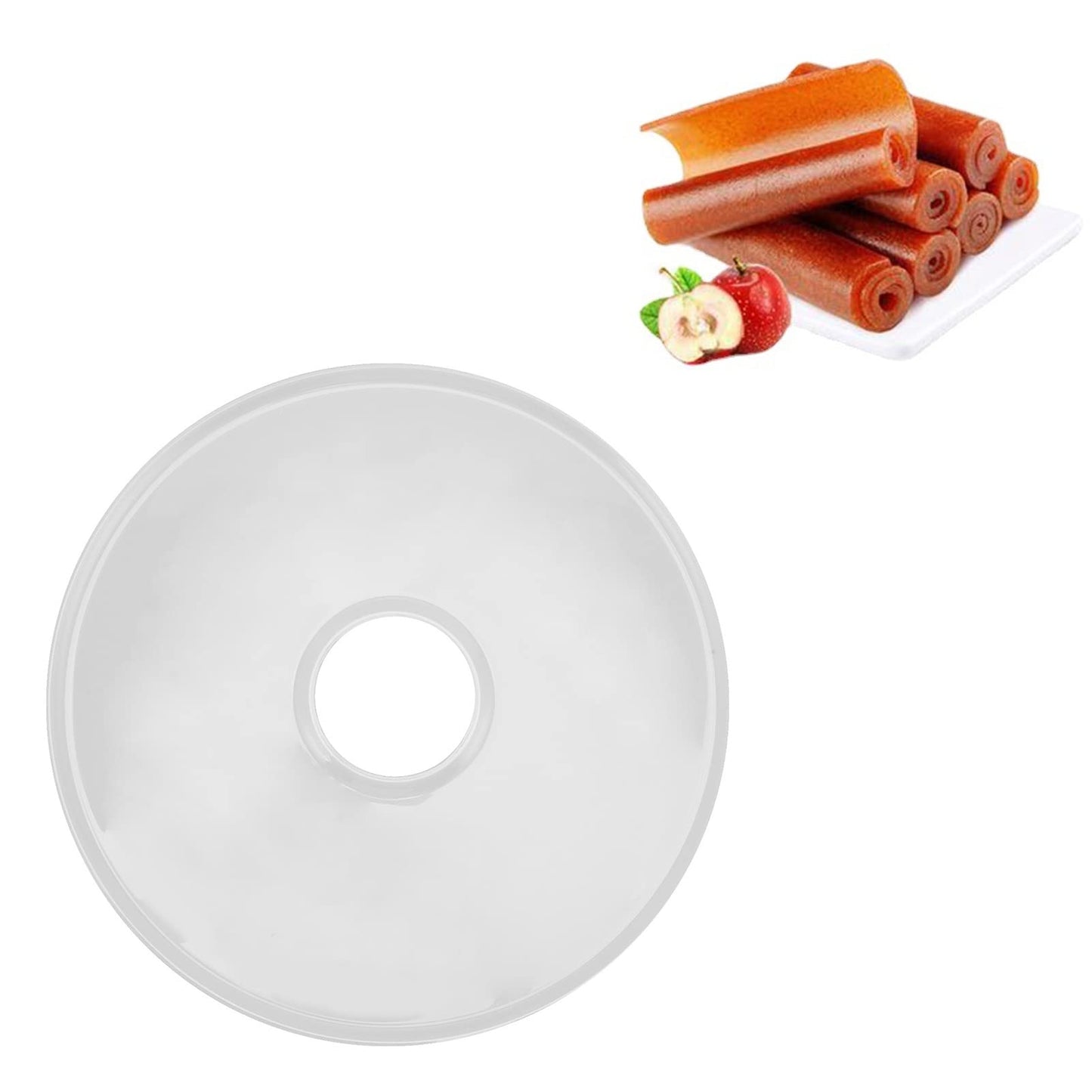 Hojas Deshidratadoras, Hoja Deshidratadora de Frutas de Silicona, Alfombrilla Enrollable Redonda de Frutas para Secador de Alimentos FD660, 12.4 (Transparente)